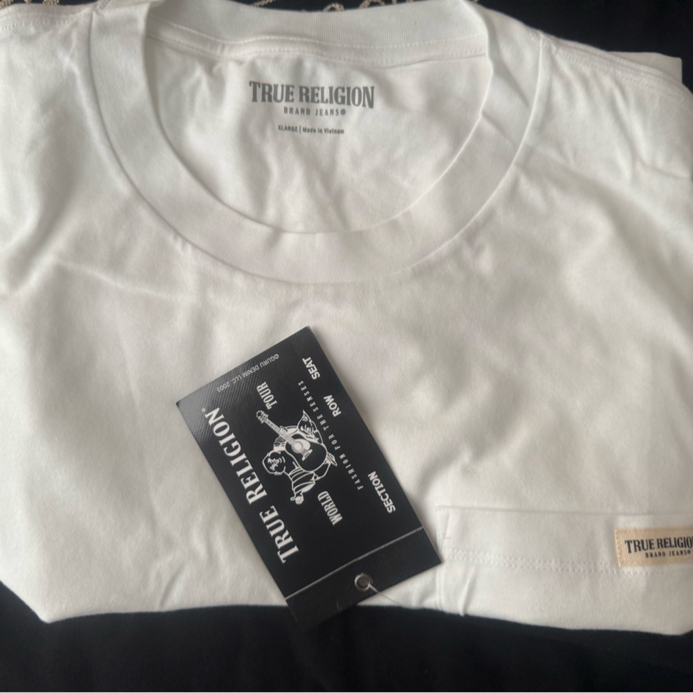 True Religion White Short Sleeve Tee